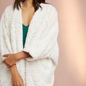 Anthropologie Faux Fur Cocoon Cardigan size XS/SM